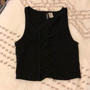 Black crop top